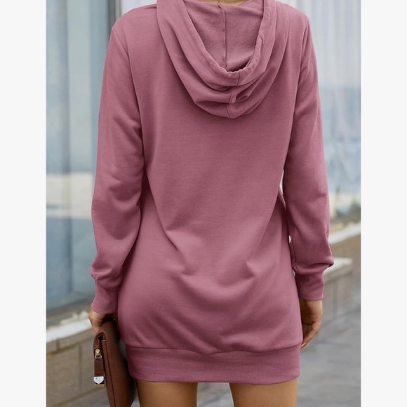 PRETTYGARDEN Womens Hooded Sweatshirt Dress Long Sleeve Pullover Hoodie Size XL - Picture 10 of 16